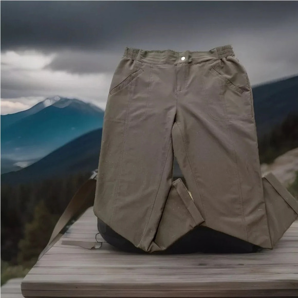 MPG Womens Capri Leggings Size Large Athletic Pants Cropped Poly/Spandex - Picture 5 of 11